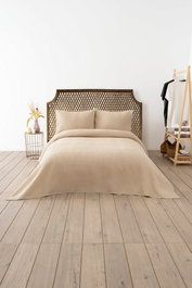 L'essentiel linge de maison Colcha Waffle Beige Doble Piqué